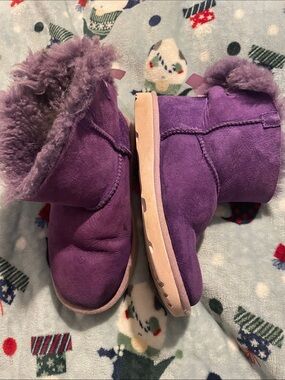 UGG Purple Shearling Kids Boots